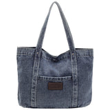Women’s Denim Shoulder Bag – Large Capacity, Stylish Tote for Casual, Work & Travel 👜✨