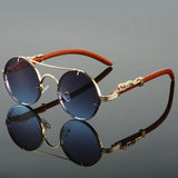 Vintage Round Sunglasses – Retro Double Bridge Multicolor Shades for Men & Women, UV400 Luxury Fashion Eyewear