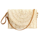 Women’s Handmade Straw Envelope Flap Bag – Knitted Crossbody & Clutch Purse for Beach, Travel & Casual Summer Outfits