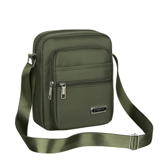 Men’s Waterproof Nylon Crossbody Bag — Large Casual Shoulder Messenger Satchel for Travel & Daily Use