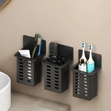 Wall-Mounted Toothbrush & Toothpaste Stand – Single-Functional Storage Rack for Bathroom
