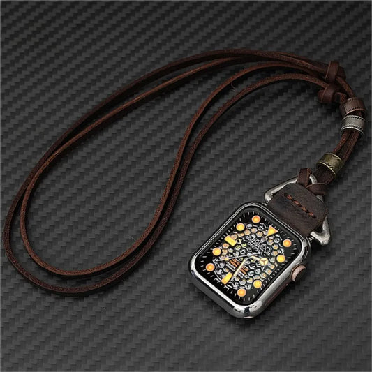 Leather Strap for Apple Watch – Bracelet Style Band for Ultra & Series 2–8, Compatible with 38/40/41/42/44/45/49mm Models