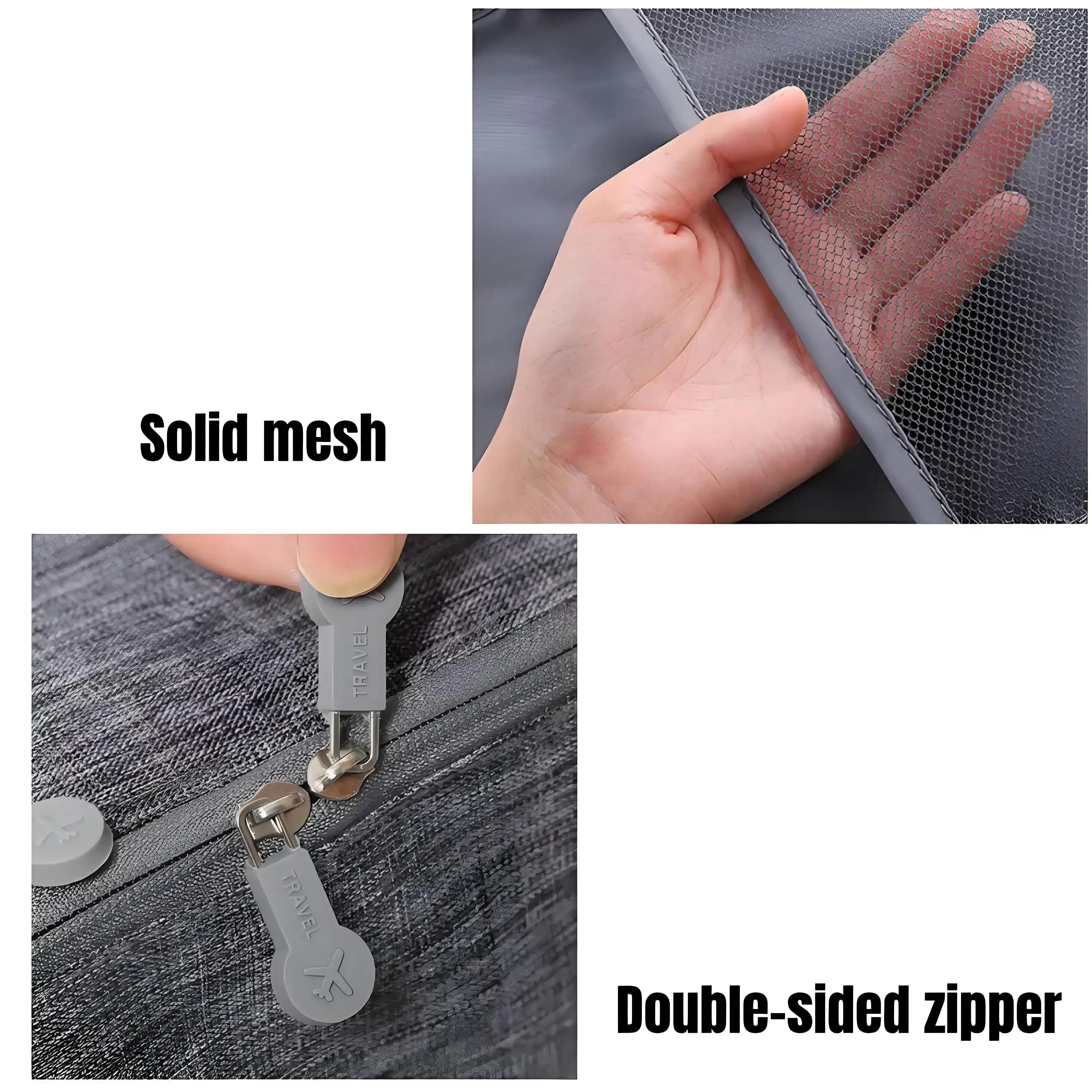 All-in-One 3-Layer Travel Shoe Organizer – Odor-Block Fabric Wet/Dry Compartments