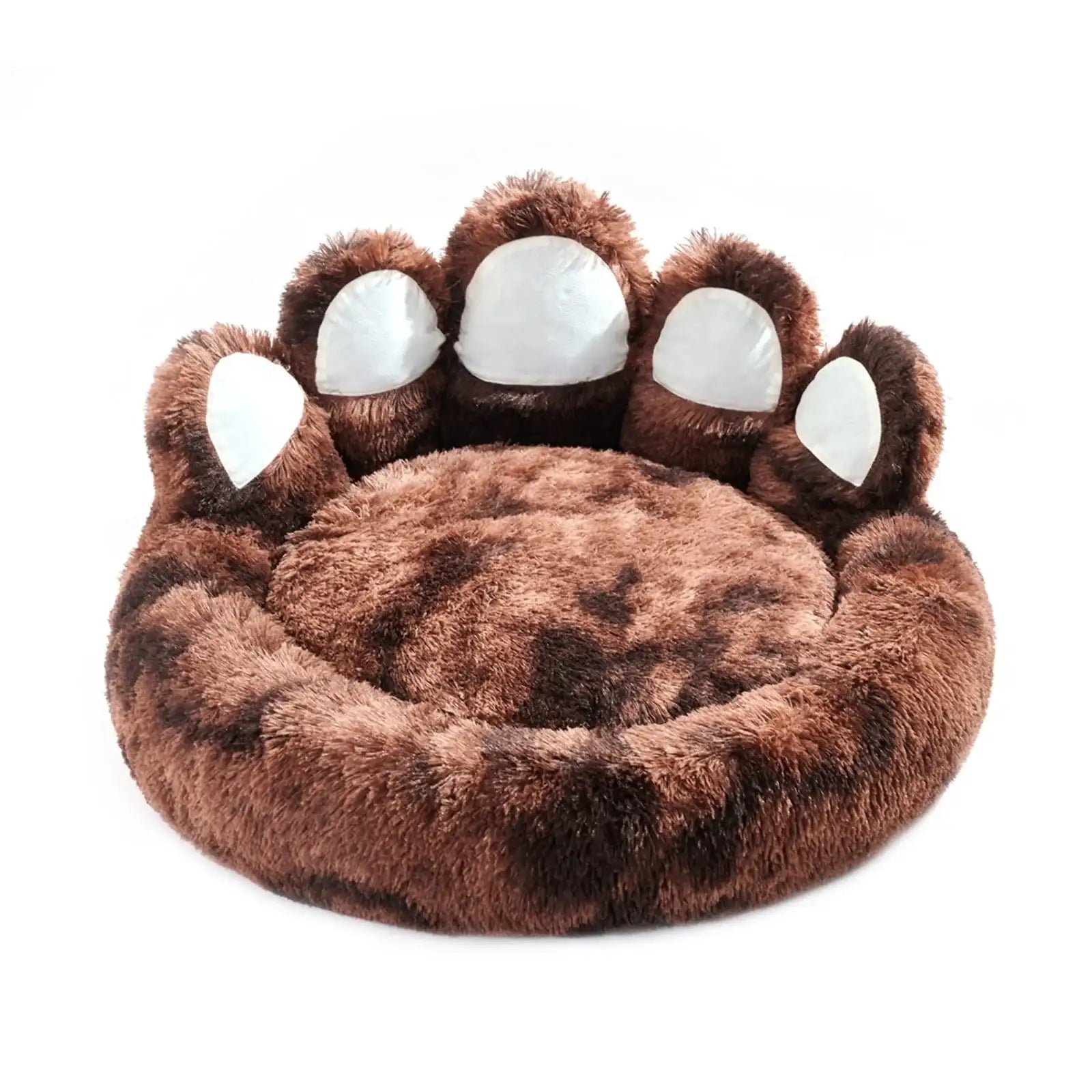 Cozy Paw-Shaped Fluffy Dog Bed – Deep Sleep Cushion for Dogs & Cats (Warm, Anti-Slip, Extra Plush)