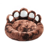 Cozy Paw-Shaped Fluffy Dog Bed – Deep Sleep Cushion for Dogs & Cats (Warm, Anti-Slip, Extra Plush)