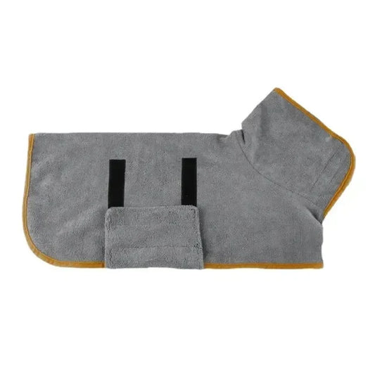 Pet Bathrobe – Fast-Drying Microfiber Dog Towel Robe | Soft Absorbent Adjustable Bath Coat for Small, Medium & Large Dogs