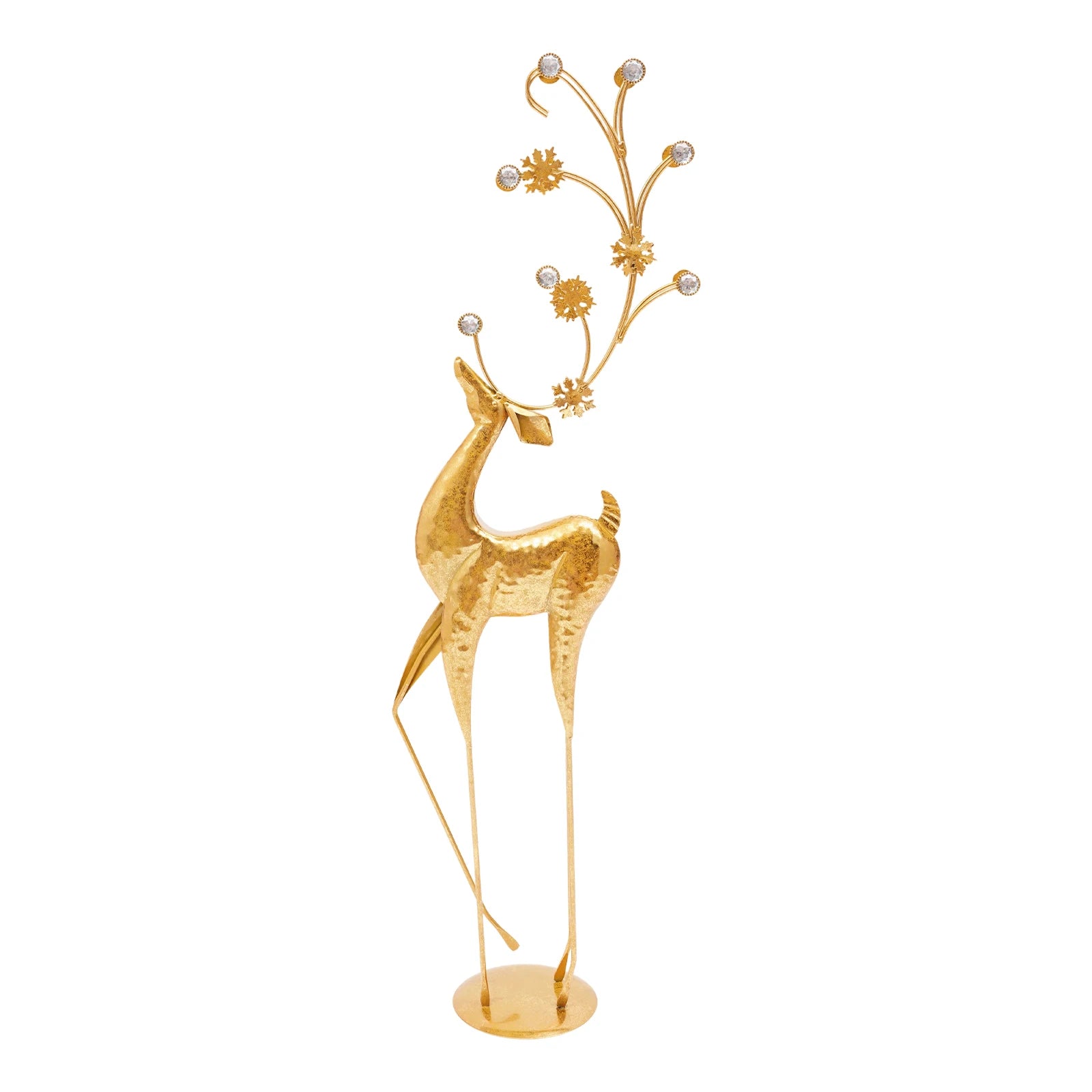 Gold Deer Statue Decoration – Retro Freestanding Deer Figurine | Elegant Home & Office Sculpture Décor