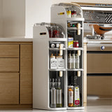 Slim Gap Storage Cabinet – 18 cm Narrow Multi-Layer Plastic Organizer for Bathroom & Kitchen