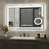 LUVODI Smart LED Wall-Mounted Bathroom Mirror with Magnifying & Anti-Fog Features