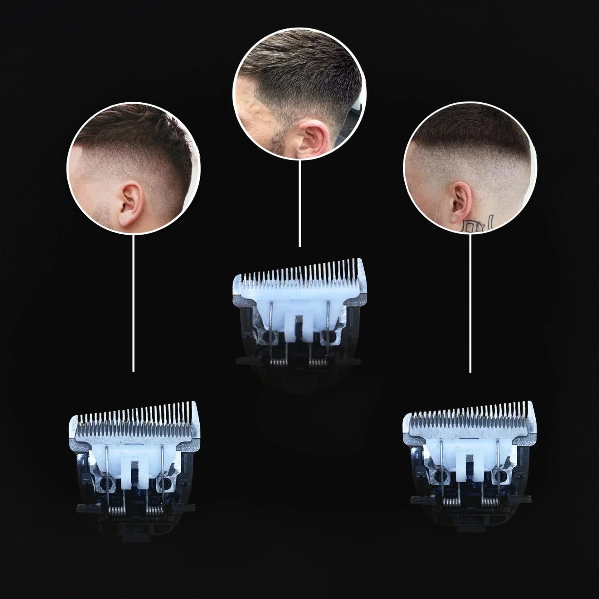 Professional Hair Clipper – Titanium Ceramic Blade, USB Rechargeable Hair Trimmer with LCD Display for Barbers