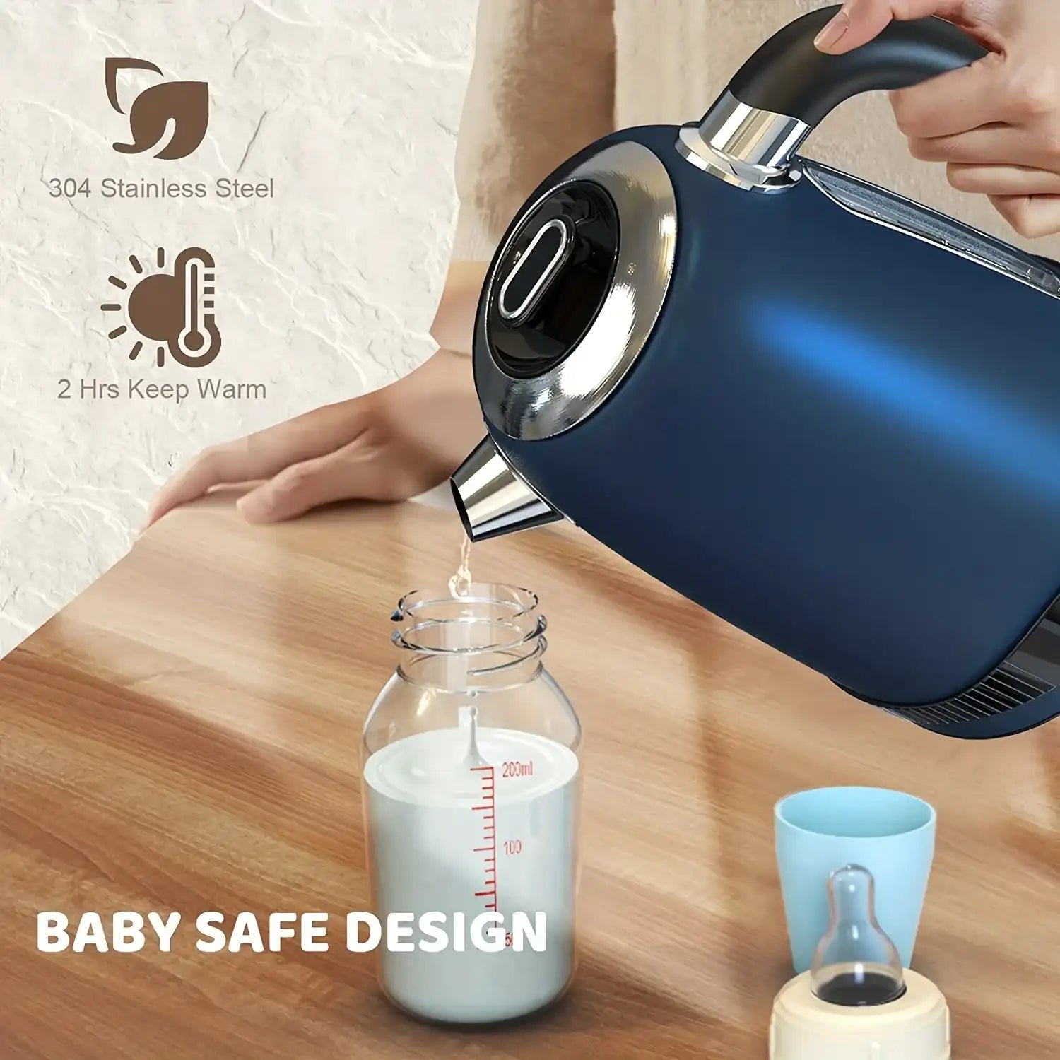 1.8 QT Electric Kettle with Temperature Control – 7 Preset Heat Settings & LED Display (1100 W) 🔥💧