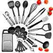 24-Piece Non-Stick Nylon & Stainless Steel Kitchen Utensil Set – Cooking Tools for Home Chef