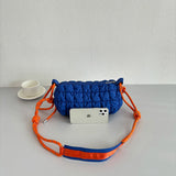 Women’s Soft Shoulder Bag with Braided Rope Strap – Large-Capacity Padded Crossbody Sling Bag for Daily Use & Travel