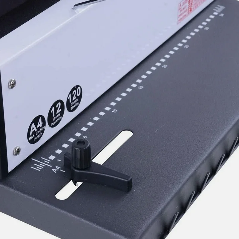 34-Hole Office Manual Wire Coil Spiral Binding Machine – 3:1 Punching & Binding System for 120-Sheet Paper Capacity