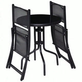 “Bistro Set with Folding Chairs – Outdoor Garden & Patio Table Set for Backyard Furniture”