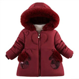 Solid Colour Fleece Hooded Zip-Up Jacket for Toddler Girls (Ages 1-4)
