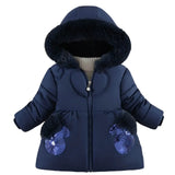 Solid Colour Fleece Hooded Zip-Up Jacket for Toddler Girls (Ages 1-4)