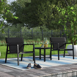 “3-Piece Outdoor Bistro Set with Mesh Sling Armchairs & Weather-Resistant Aluminum Side Table – Patio Conversation Furniture”
