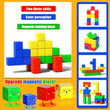 Colorful 3D Magnetic Learning Cubes – DIY Structural Cognitive Toys for Kids, Educational STEM Building Blocks for Boys & Girls
