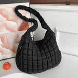 Women’s Stylish Quilted Puffer Shoulder Bag 👜 – Large Capacity Commuter Satchel & Padded Sling Tote