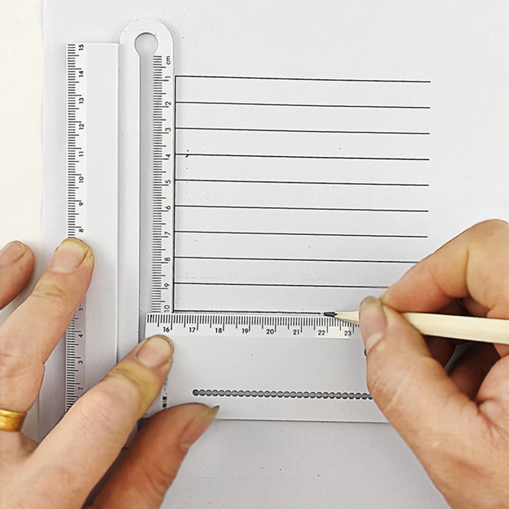 Multifunctional Folding Geometry Drawing Ruler – Compact 0–30 cm Precision Math & Design Tool
