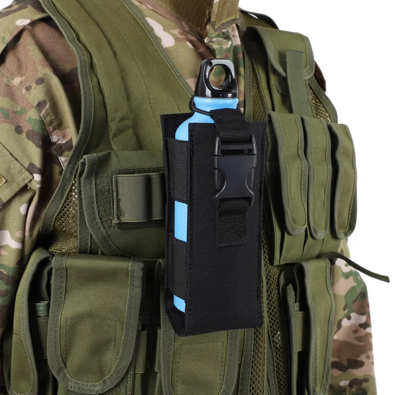Tactical MOLLE Water Bottle Bag – 600D Nylon Kettle Holder | Outdoor Hiking, Camping & Travel Waist Pouch