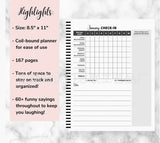 2025 Funny Adult Daily ADHD Planner – Fun Organizing Notebook for Productivity, Focus & Stress Relief