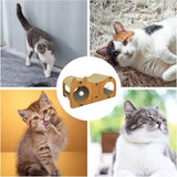 “Sisal Cat Scratcher Tunnel & Bed with Hanging Toys – Durable Cardboard House for Small to Medium Indoor Cats”