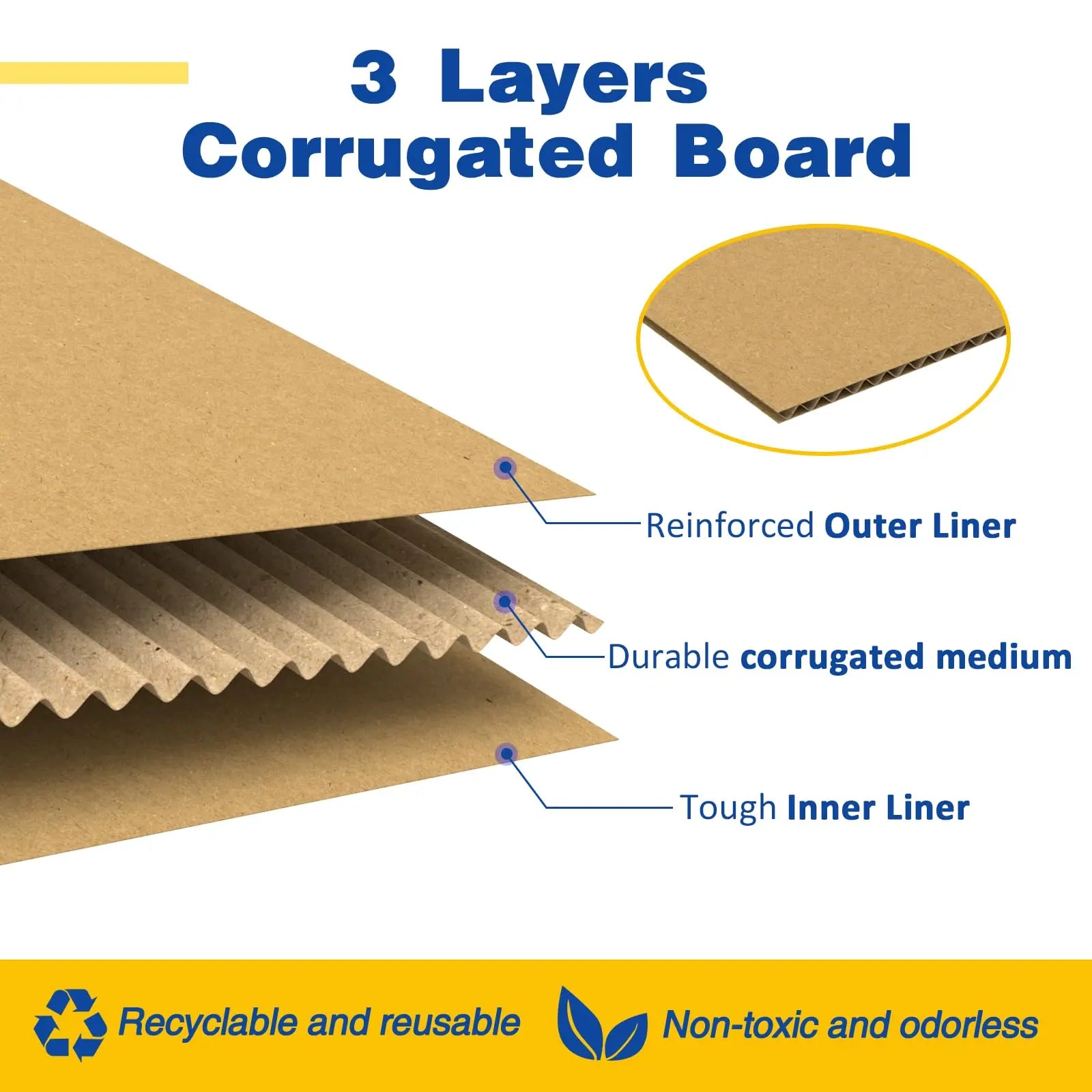 100 Pack Small Corrugated Shipping Boxes – 6″×4″×4″ Cardboard Mailers for Packaging, Mailing, Moving & Storage