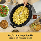 Crock-Pot 8-Quart Manual Slow Cooker – Large Capacity Rhubarb Red Slow Cooking Pot for Family Meals & Parties
