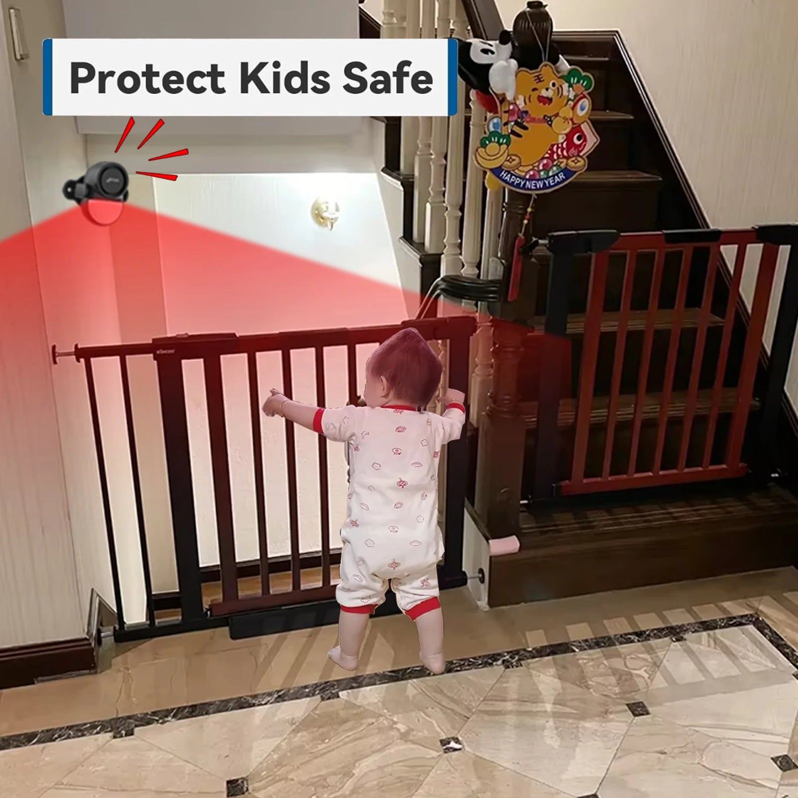 🚨 CPVAN Infrared Motion Detector – Wireless 433MHz PIR Sensor with 125dB Sound Alarm for Home Security