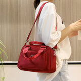 Women’s Solid Color Nylon Crossbody Bag – Large-Capacity Casual Messenger Shoulder Tote with Adjustable Strap for Travel & Weekend Use