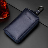 Personalized Leather Keychain Holder – Custom Name & Phone Number Car Key Case and Multifunction Pouch