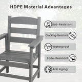 “7-Piece HDPE Patio Outdoor Dining Set – 51” Dining Table with 6 Chairs, Weather-Resistant Outdoor Furniture”