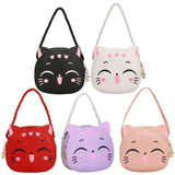 Kawaii Girls Cartoon Cat Satchel – Mini Shoulder Bag & Coin Purse for Kids | Cute Daily Fashion Bag