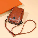 Women’s Retro PU Crossbody Bag — Waterproof Scratch-Resistant Phone Wallet Messenger Purse