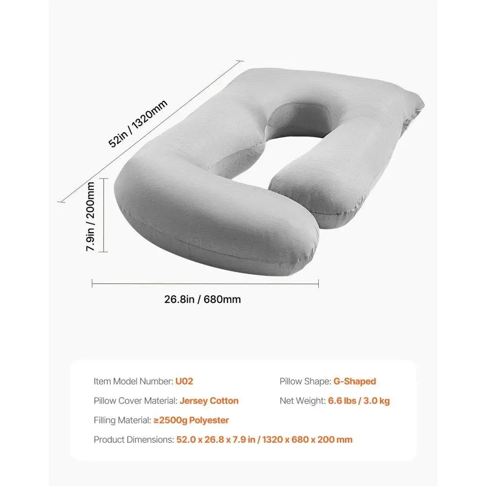 G‑Shaped Full‑Body Pregnancy & Maternity Pillow – Ultra-Soft Ergonomic Support for Expectant Mothers