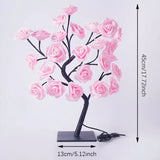 LED Rose Tree Lights – 24 LEDs USB Operated Table Lamp, Romantic Atmosphere Lighting for Wedding, Party, Birthday & Home Decoration