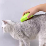 3-in-1 Cat Steamy Brush & Dog Grooming Comb – Self-Cleaning Steam Brush for Massage, Hair Removal & Pet Grooming