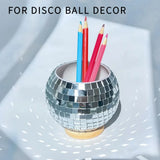Luxury Disco Pen Holder with Base – Decorative Pencil Cup for Desk & Home Organization