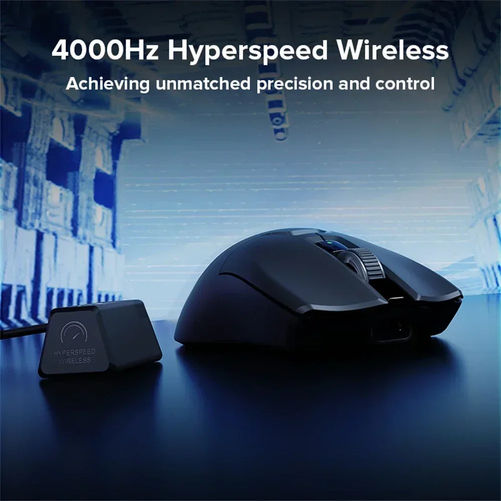Delux M800 Ultra Lightweight Gaming Mouse – 55g PAW3395 Sensor, Tri-Mode Wireless/Bluetooth/Wired, 26,000 DPI & 4K Compatible