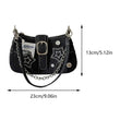 Women Y2K Star Denim Under-Arm Tote Bag – Large Capacity Cool Style Shoulder Purse for Commuting