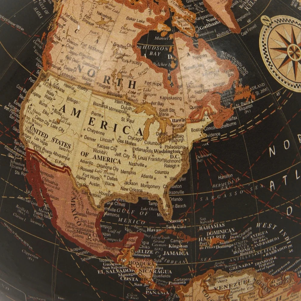 Decorative 5" Spinning World Globe – Tabletop Geographic Globe for Home & Office Desk Décor, Travel Gift