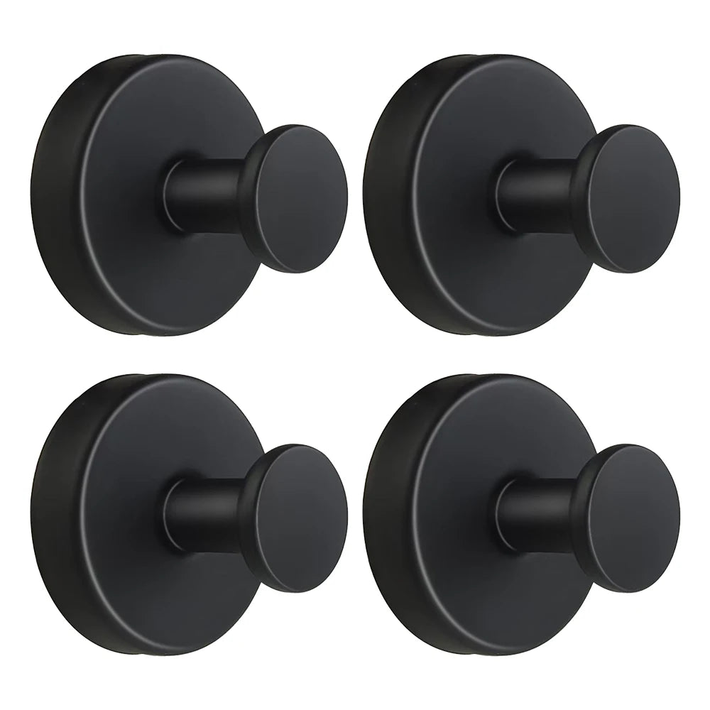 4-Pack Stainless Steel Suction Cup Hooks – Waterproof No-Punch Wall Mount Hooks for Kitchen & Bathroom