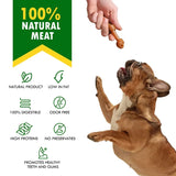 Dog Peanut Butter Bones with Cranberry – Rawhide-Free Organic Chew Treats, Healthy Collagen Snacks for All Breeds