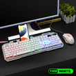 T25 Wired Keyboard & Mouse Set – LED Luminous Imitation Mechanical Tactile Gaming Keyboard with Ergonomic Mouse for PC & Laptop