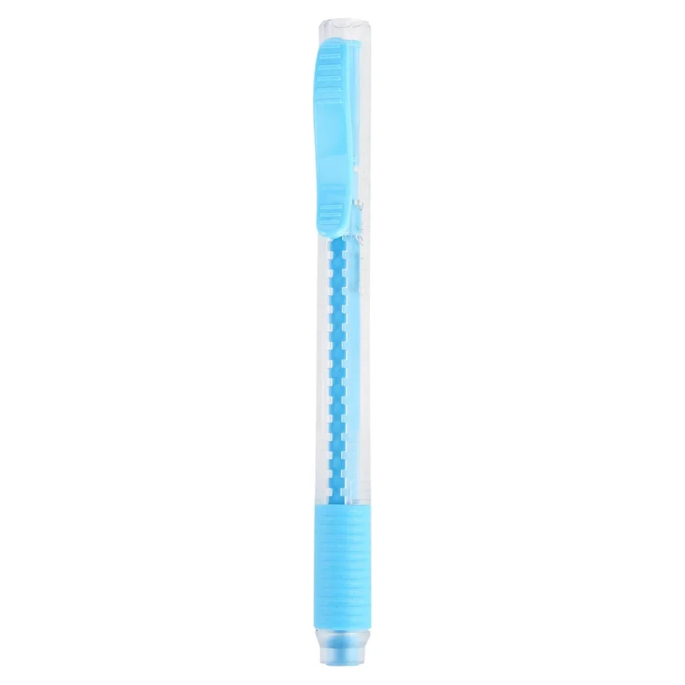 5-Piece Sky Blue Writing Set – Gel Pen, Ballpoint, Mechanical Pencil & Erasers
