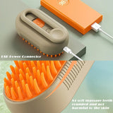 3-in-1 Steam Brush Cat & Dog Grooming Comb – Steamy Spray Hair Remover, Massage Comb & Pet Cleaning Tool