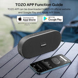 Refurbished TOZO PA1 Bluetooth Speaker – 20W Portable Wireless Speaker with Stereo Sound, IPX7 Waterproof & App EQ Control
