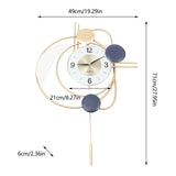 21cm Modern Golden Wall Clock – Silent Quartz Iron Clock with Large Dial | Fashionable Wall Decoration for Home & Office